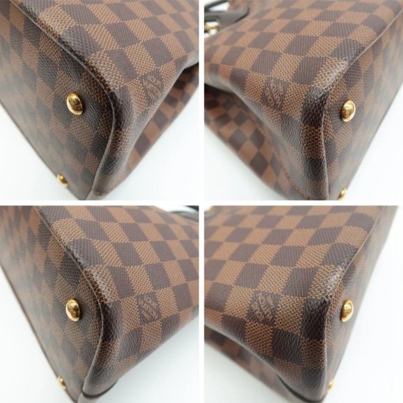 100% Authentic Louis Vuitton Kensington Brown Damier Ebene Canvas Satchel Bag - Picture 6 of 12